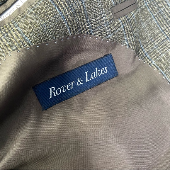 Rover & Lakes Wool Cashmere Suit Brown Plaid Jacket 46” Pants 34X32.5 AU Sz 52 - Picture 4 of 16